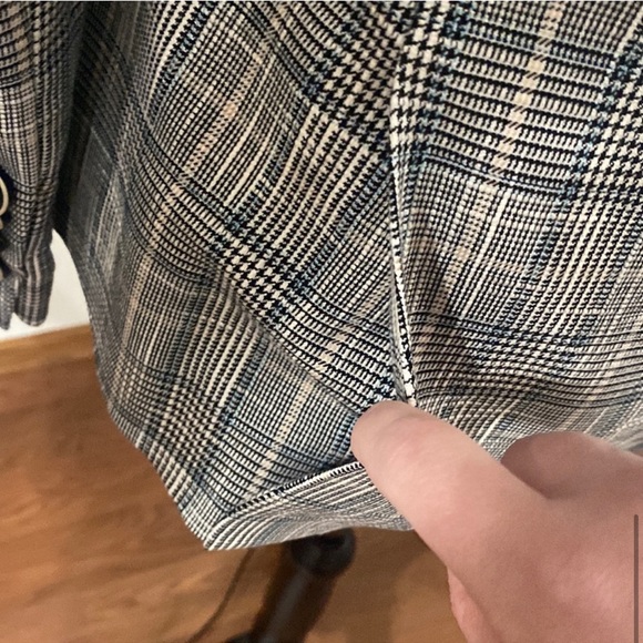 Veronica Beard Gia Dickey Glenn Plaid one button Jacket in blue multi size 2 - Picture 10 of 11